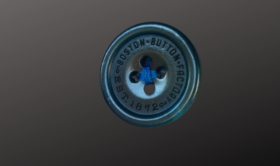 Blue Horn Buttons by the Boston Button Factory