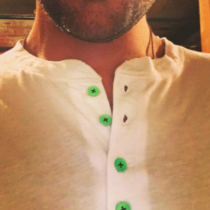 Green Snakeskin Buttons