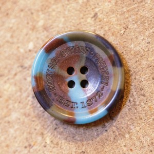 Blue Camouflage Boston Button Factory Button