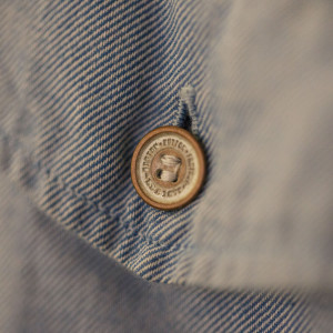 Copper Button on Shirt