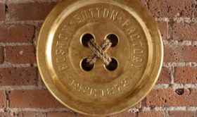 Gold Leafed Button – Perfect art for the home or office