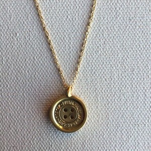Boston Button Factory Gold Necklace with No Thread