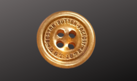 Horn Buttons in Toffee by the Boston Button Factory