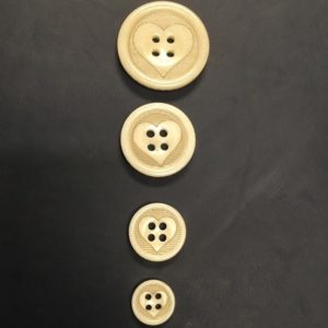 "Have a Heart" Bone Buttons