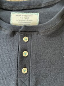 Bone with Heart on Boston Button Factory Henley