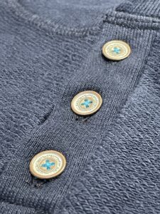 Copper Buttons on BBF Henley