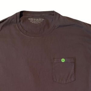 Boston Button Factory Pocket T-Shirt with Snakeskin Button